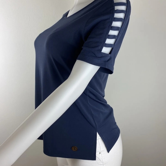 Michael Kors Short Sleeve Round Neck Top - Small - Picture 2 of 9